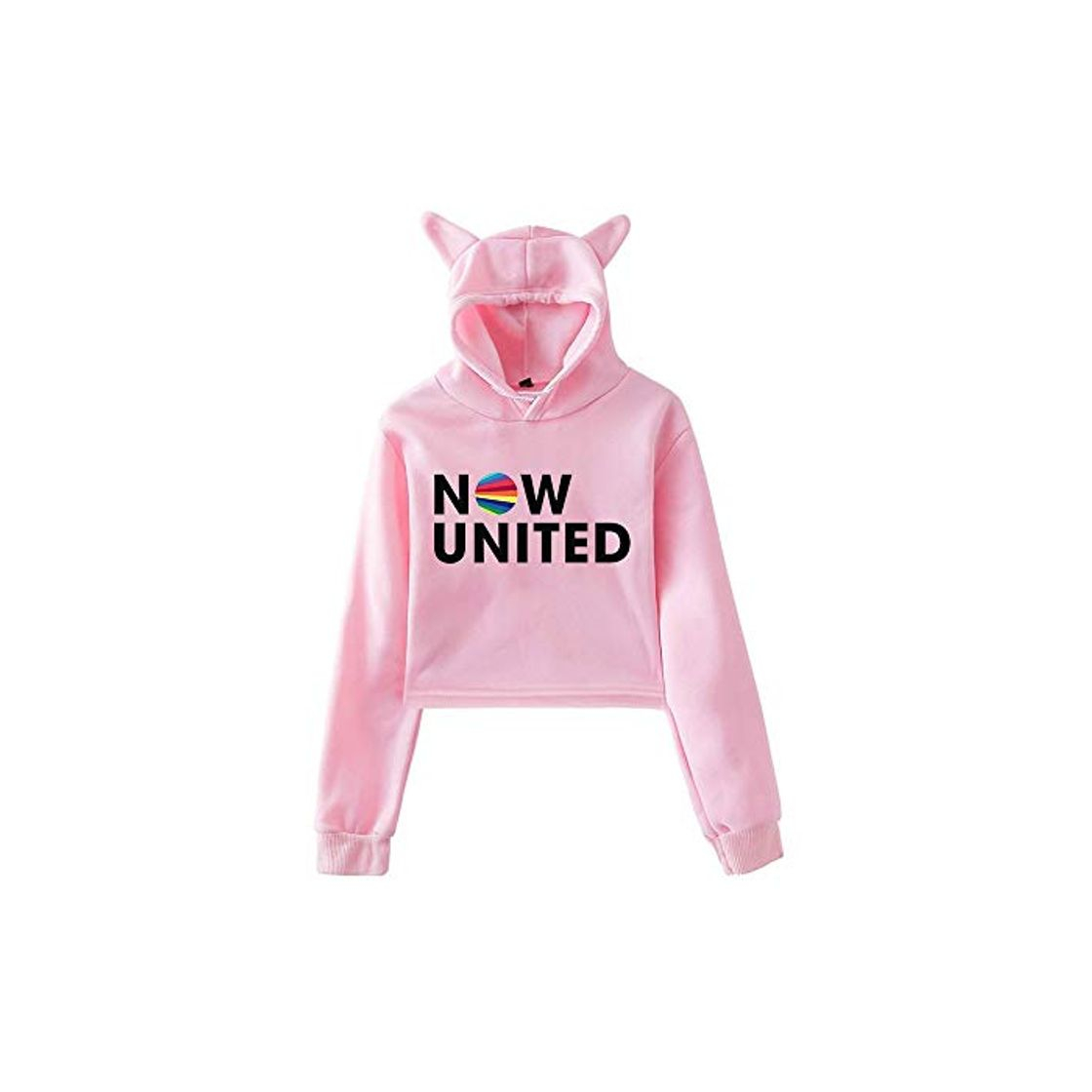 Moda WAMNI 2020 Now United Better Album Cat Hoodie Mujeres Better Now United Lyrics Pullover Chica Kawaii Ropa Encantadora Sudaderas Rosa rosa XS