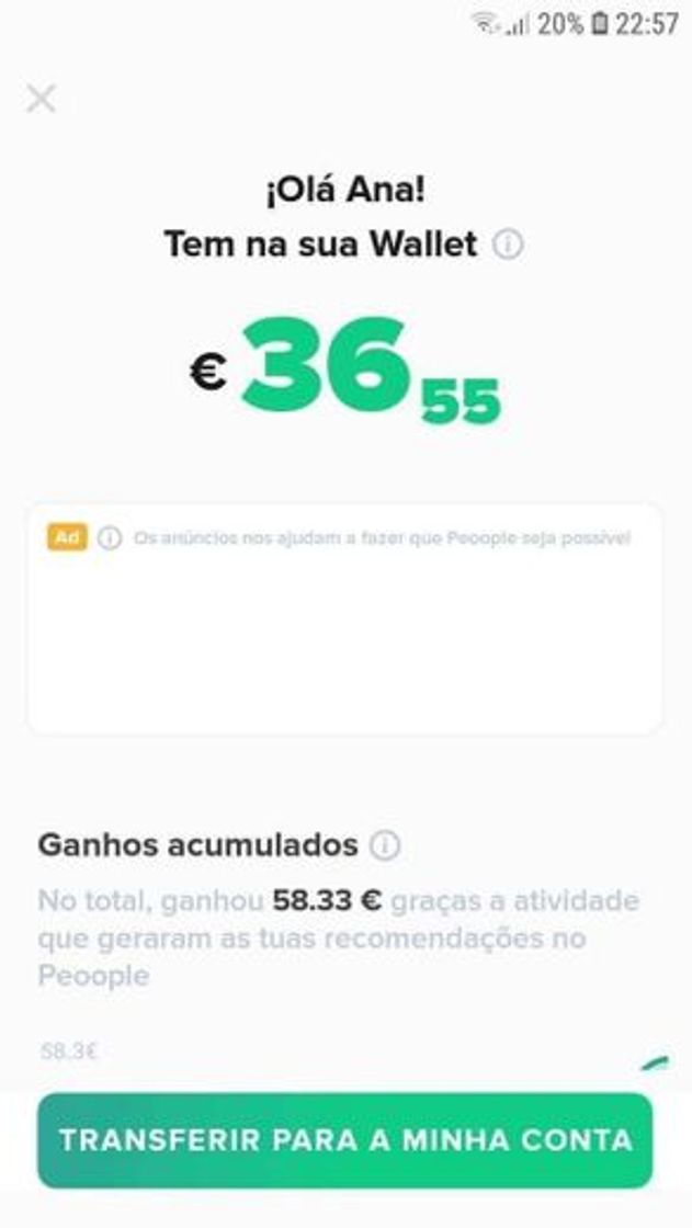 Social Ganhos no peoople