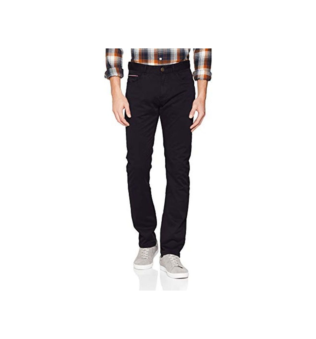 Products Tommy Hilfiger Hombre STRAIGHT DENTON 5PKT GMD FLEX Pantalones, Negro