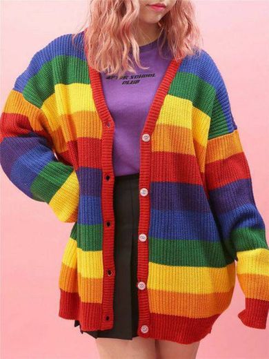 Suéter arco-íris