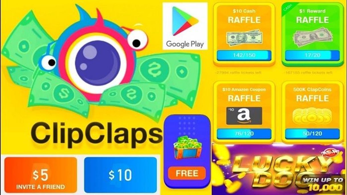 Moda Clipclaps mira videos y gana ,usa el código gana un dólar