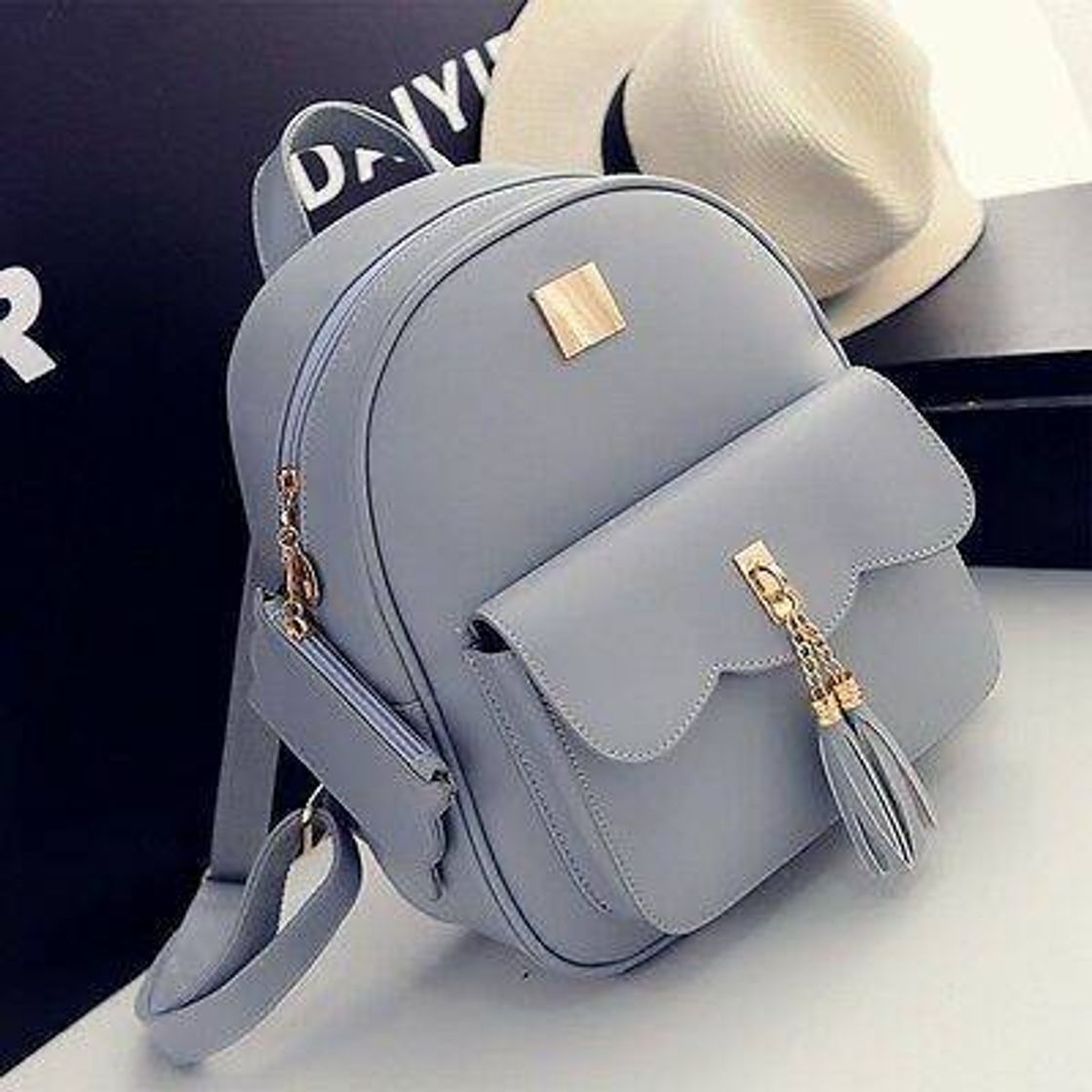 Social Light blue backpack