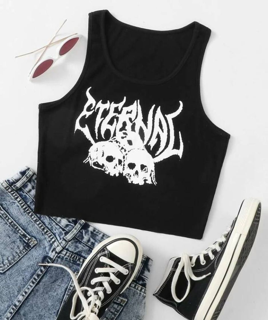 Moda Death crop top