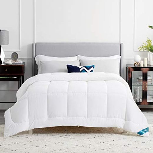 Bedsure Edredón Nórdico Relleno Cama 180 Invierno - 260x240 cm Blanco, 450