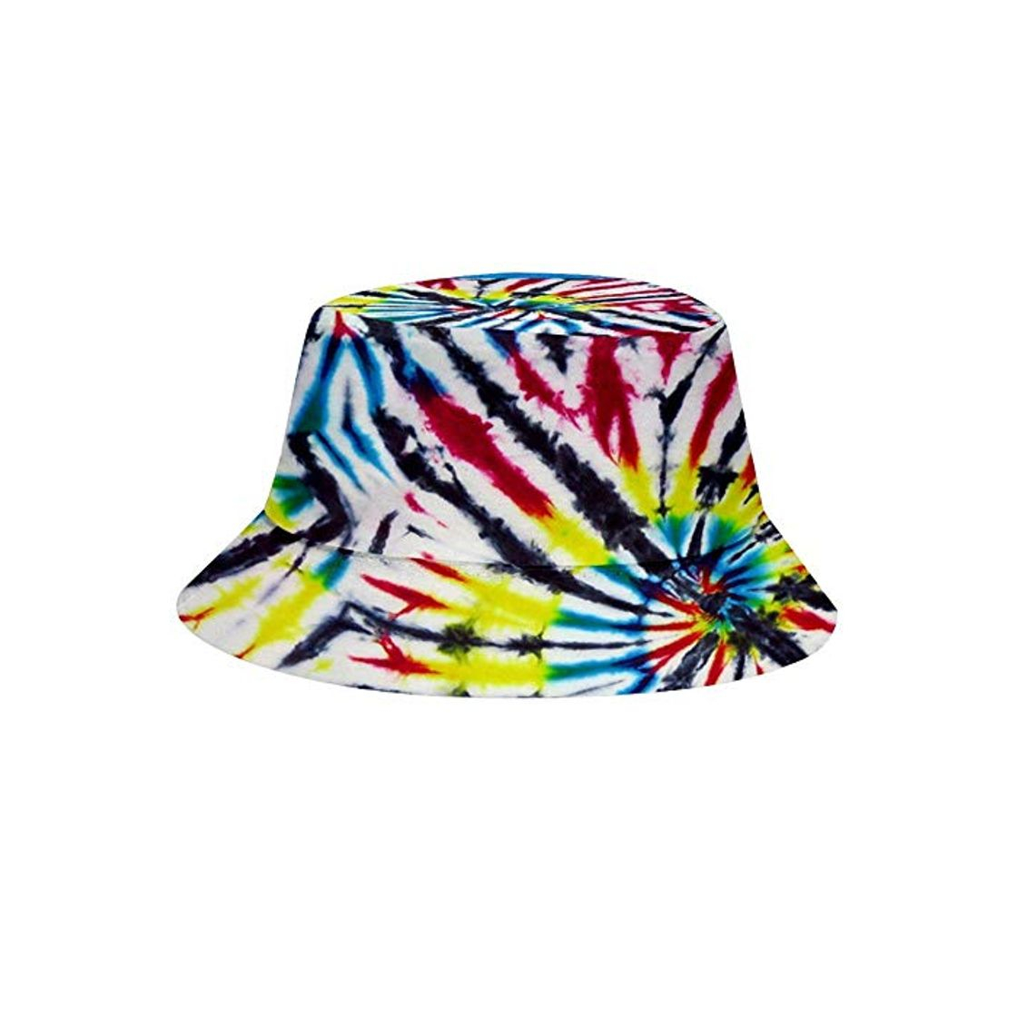 Fashion WDRSY Pamelas Tie Dye Bucket Hats Daily Walking Summer Casual Colorido Ligero