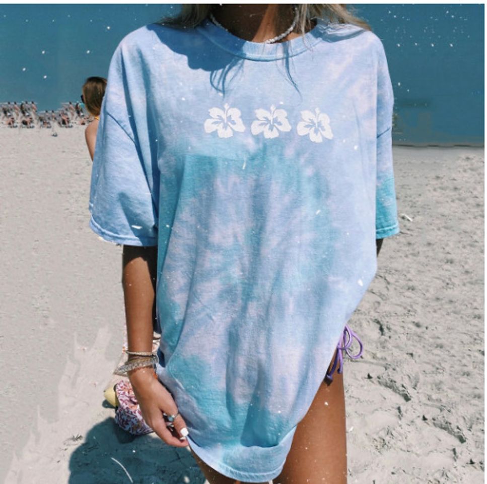 Moda BLUE TIE DYE TEE