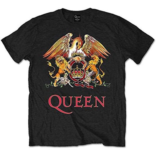 Queen Classic Crest Camiseta, Schwarz