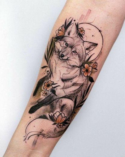 Tattoo de raposa.