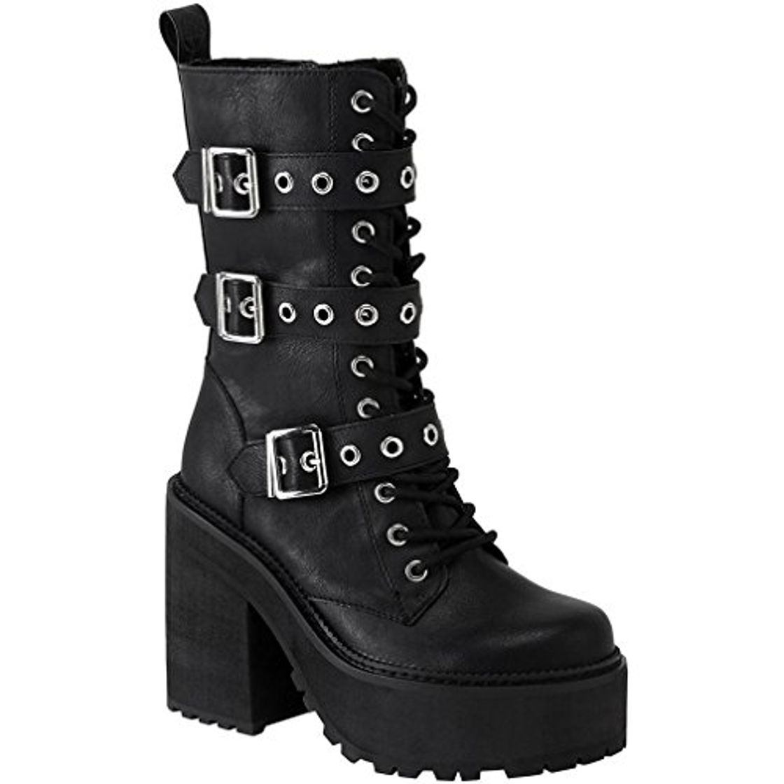 Moda Killstar - Botas de Material Sintético para Mujer Negro Negro One Size