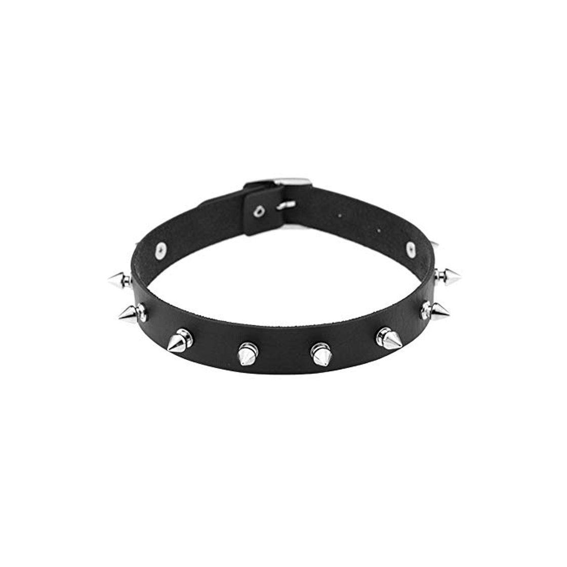 Moda BIGBOBA Collar de Gargantilla de Cuero Unisex Collar de Punk Rock Collar