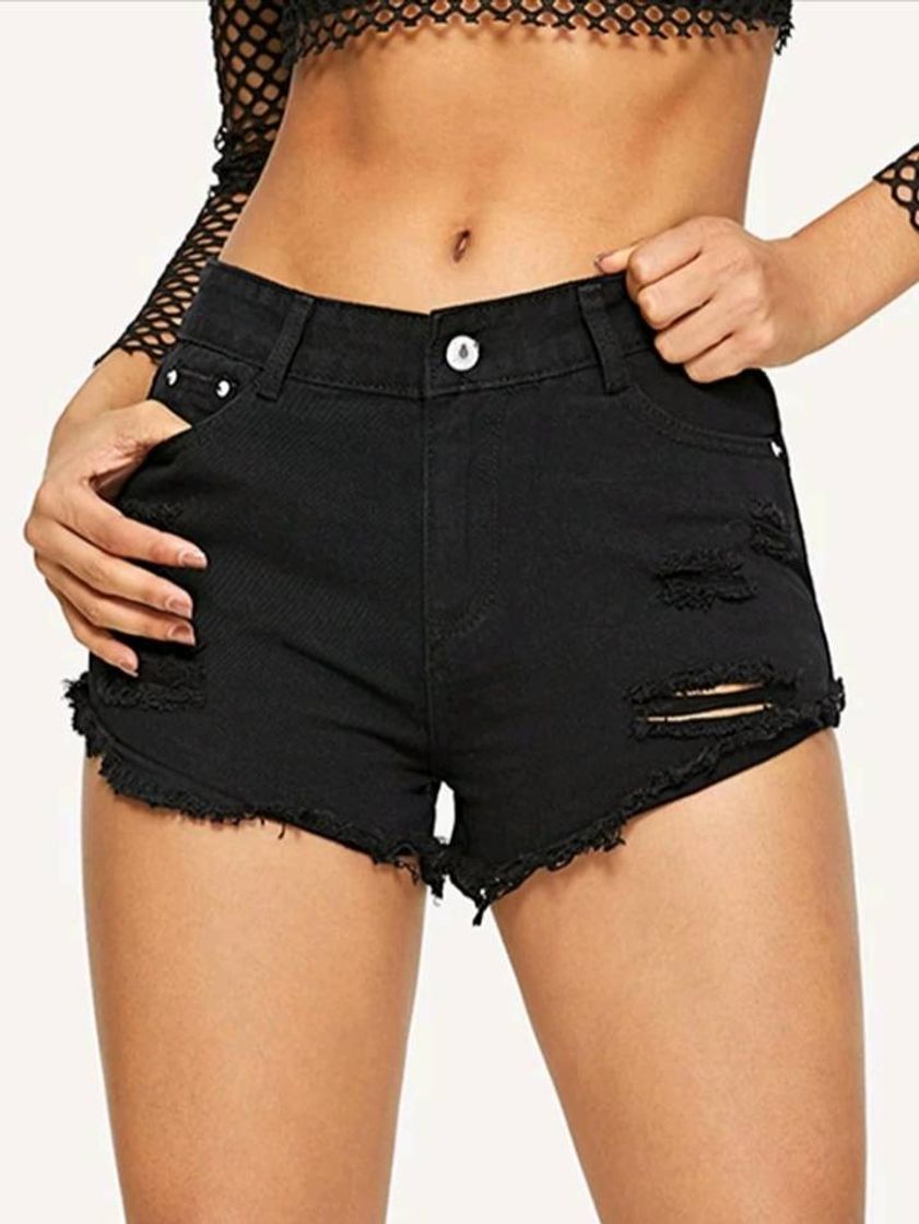 Fashion short jeans preto