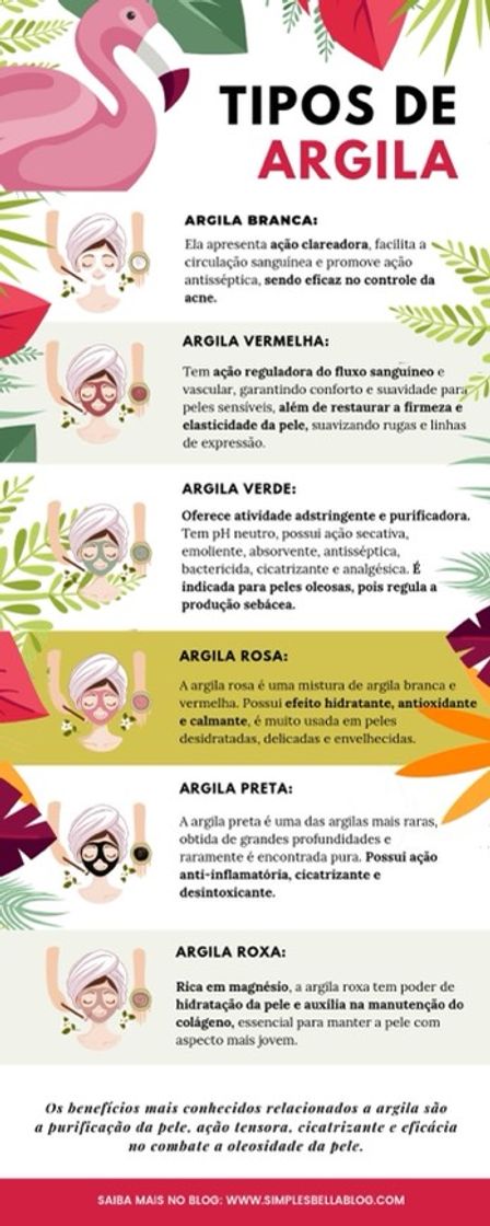 Fashion Tipos de argila para pele 