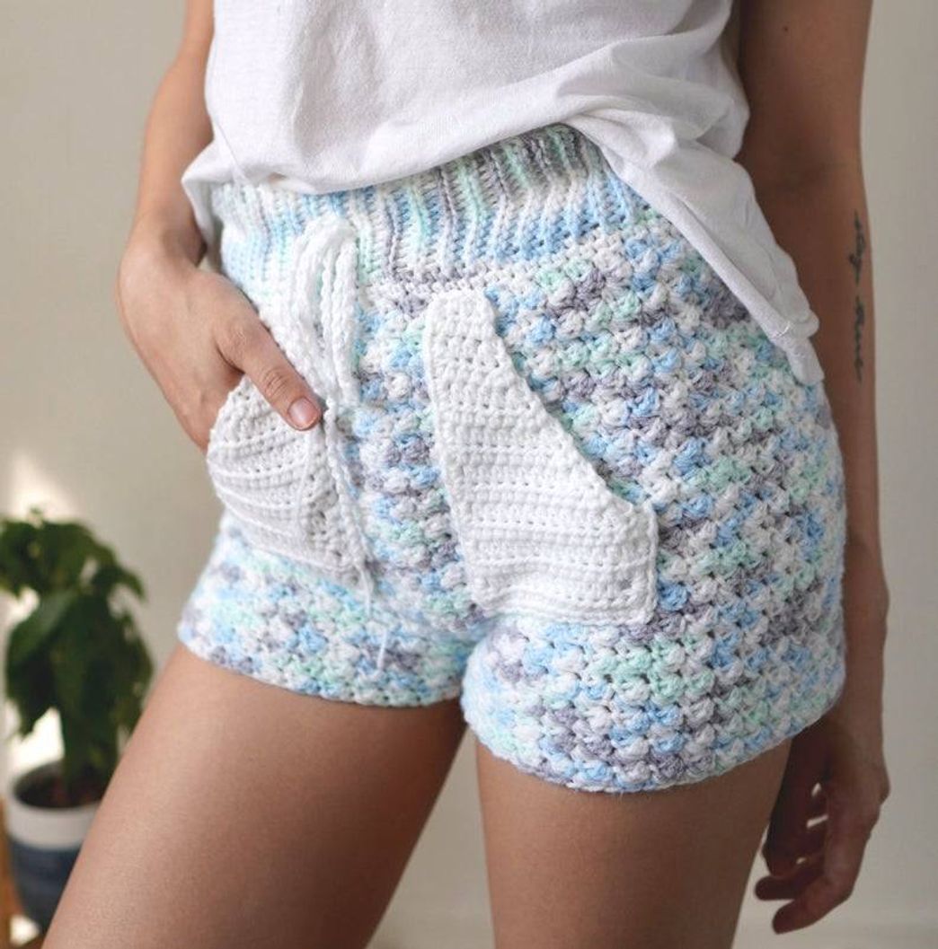 Fashion Shorts de Amarrar em Tons Pastéis