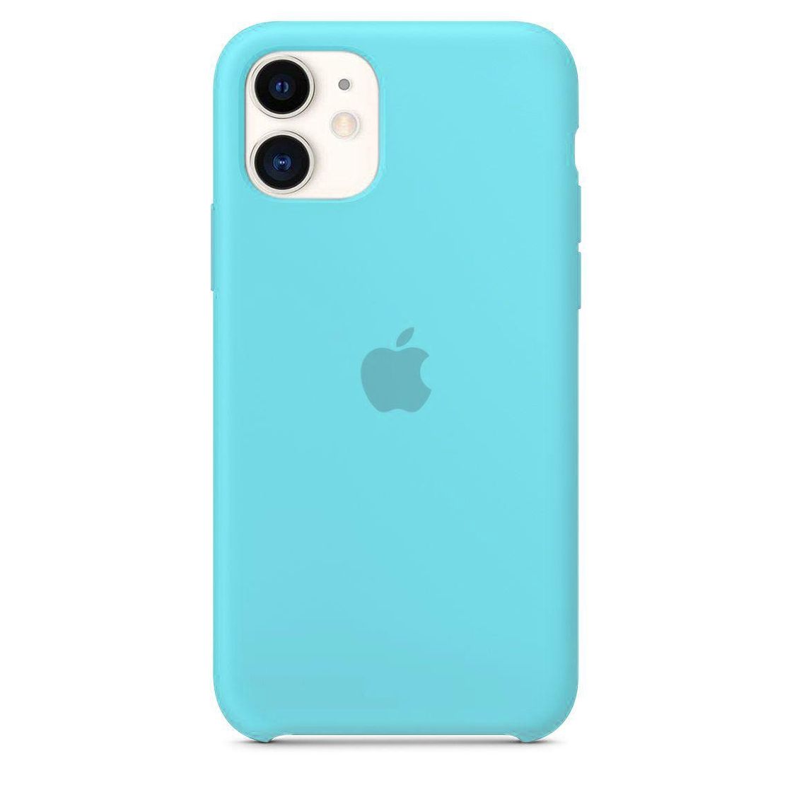 Moda Capa Case Silicone Iphone 11 Verde Água + Película de vidro