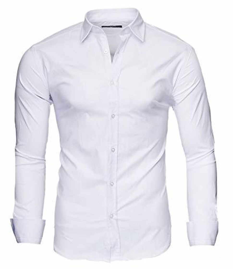 Place Kayhan Uni Hombre Camisa Slim fit, White