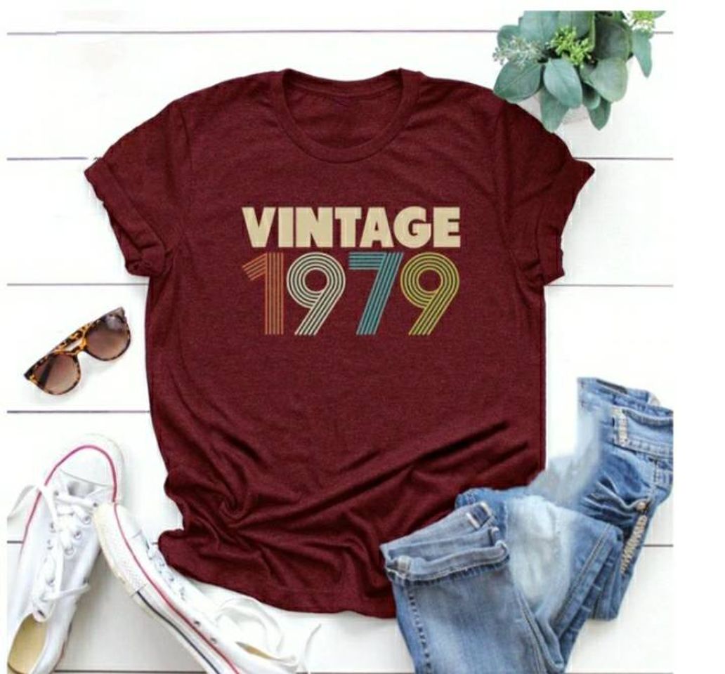 Fashion Camisa feminina Vintage em malha 