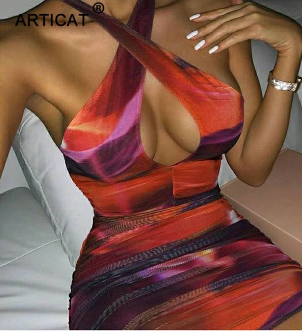 Fashion Vestido Sexy para mulheres ousadas 