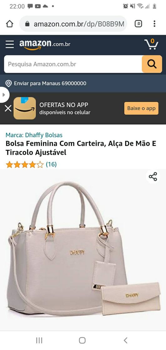 Fashion Bolsa com carteira  