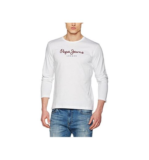 Pepe Jeans Eggo Long, Top de Manga Larga Para Hombre, Blanco