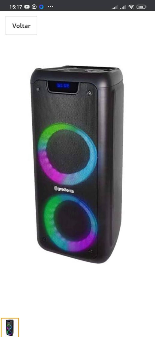 Producto Cx de Som Amplificada Gradiente Extreme Colors 400w