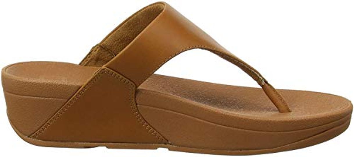Social FitFlop Lulu Leather Toepost, Sandalias con Plataforma para Mujer, Marrón