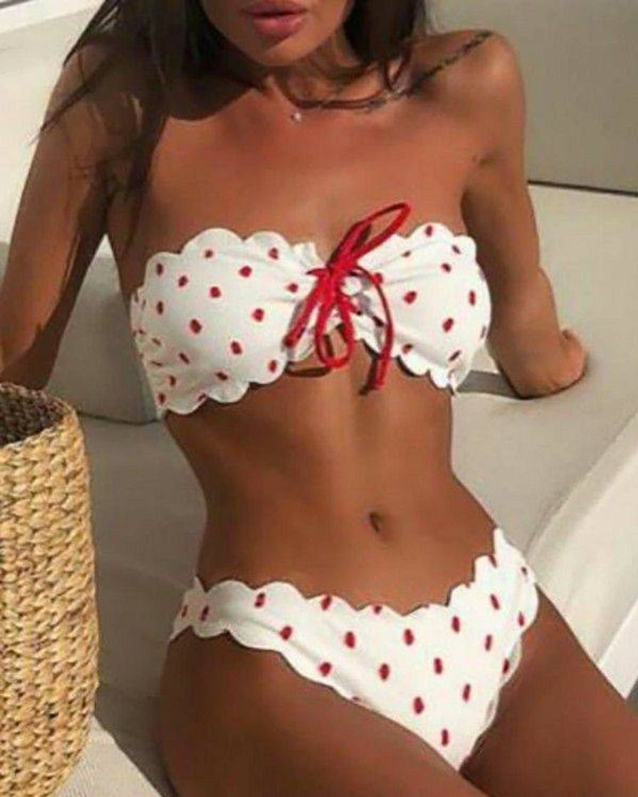 Social Aibrou Bikini Mujer Conjunto Sexy Cabestro Cuello Bañador Cuello en V