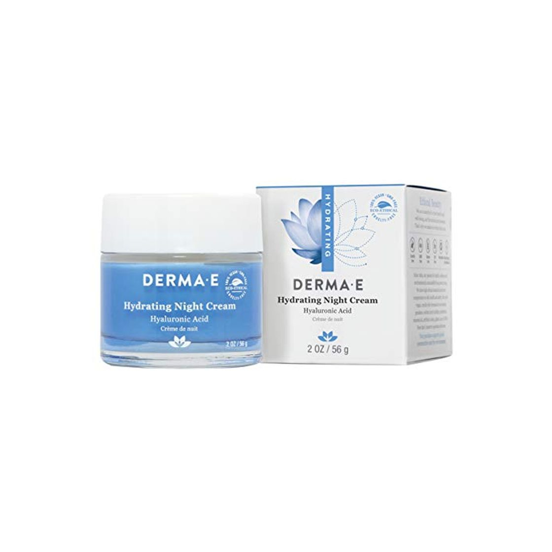 Product DERMA E - Hydrating Night Creme with Hyaluronic Acid - 2 oz.