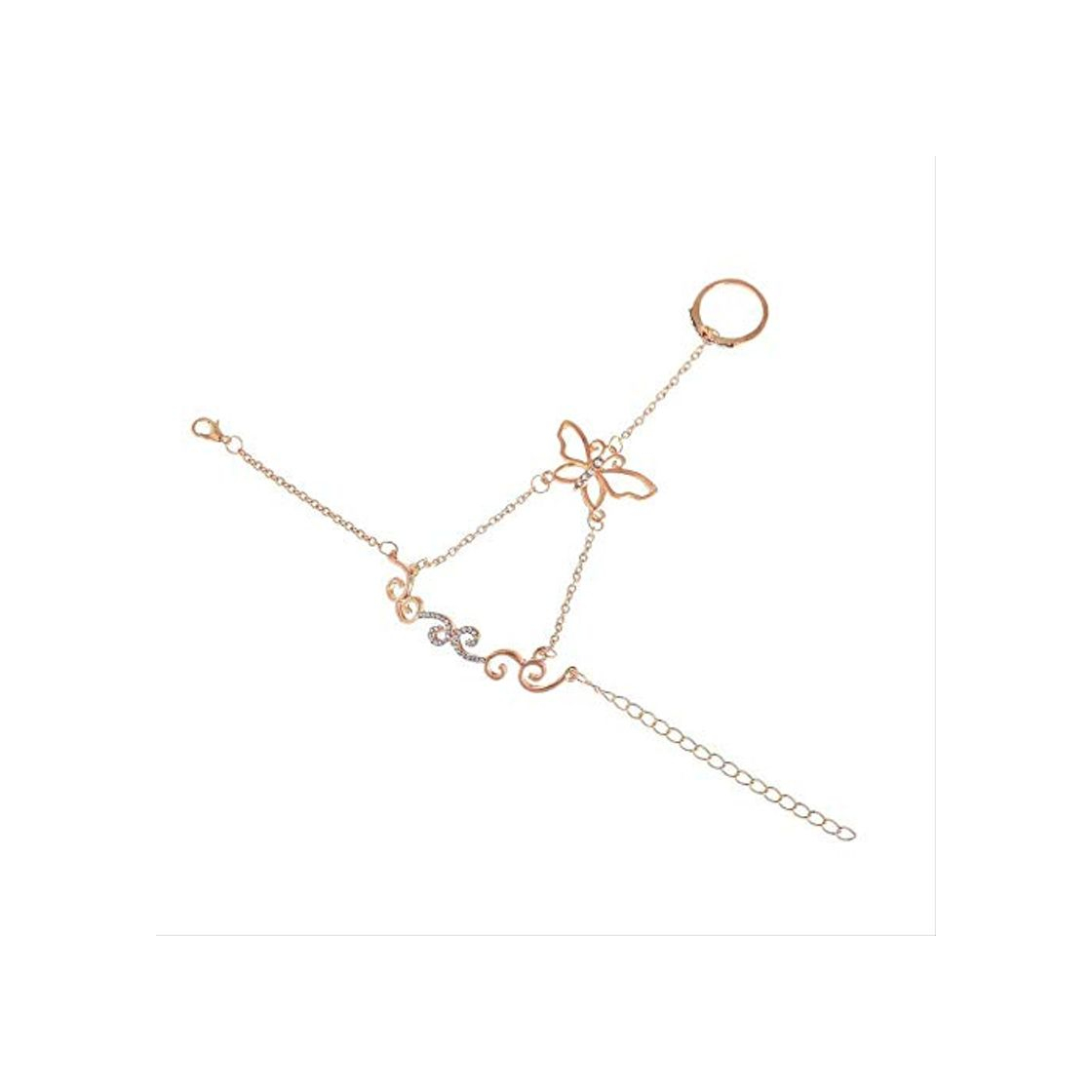 Fashion Nobrand Nuevo Goldcolor Esclavo Dedo De La Mano Pulseras Y Brazaletes para Las Mujeres Mariposa Encantos Arnés Pulseiras Mujer Bijoux