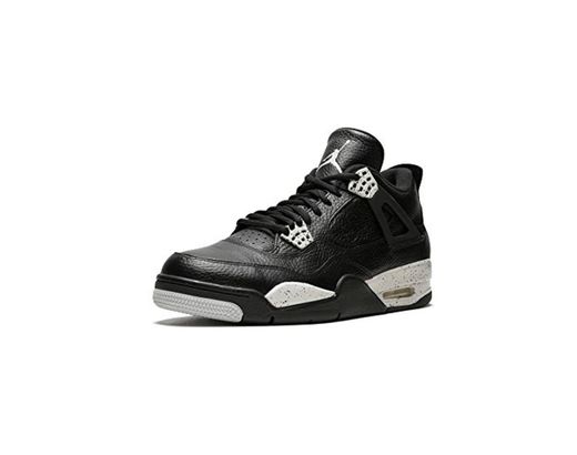 Nike Air Jordan 4 Retro LS, Zapatillas de Baloncesto para Hombre, Negro/Gris
