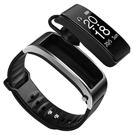 Glomixs Bluetooth Headset Watch Smart Band Bracelet Heart Rate Passometer for Sport