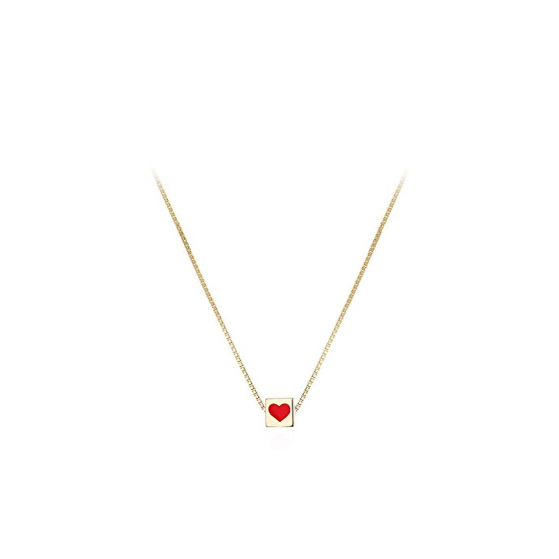 Social MJY Collar de Cadena de clavícula con Forma de corazón de Amor