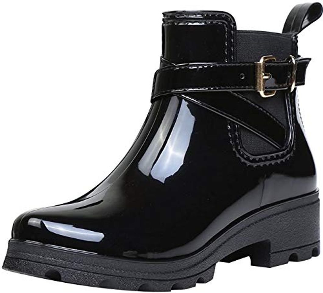 Fashion Botas de Agua Bota de Goma Mujer Impermeable lluvia Zapatos Tobillo Casual