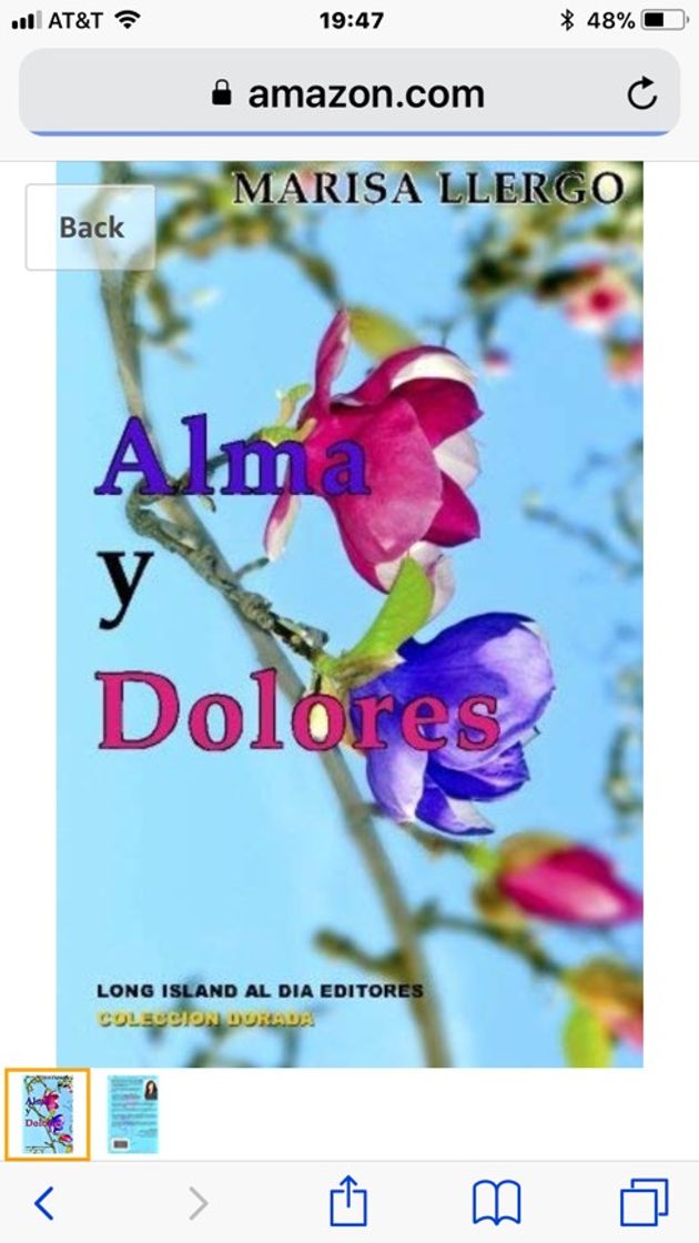 Libro Alma y Dolores, novela por Marissa Llergo 