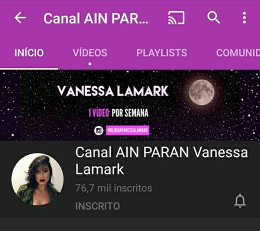 Canal AIN PARAN Vanessa Lamark - YouTube