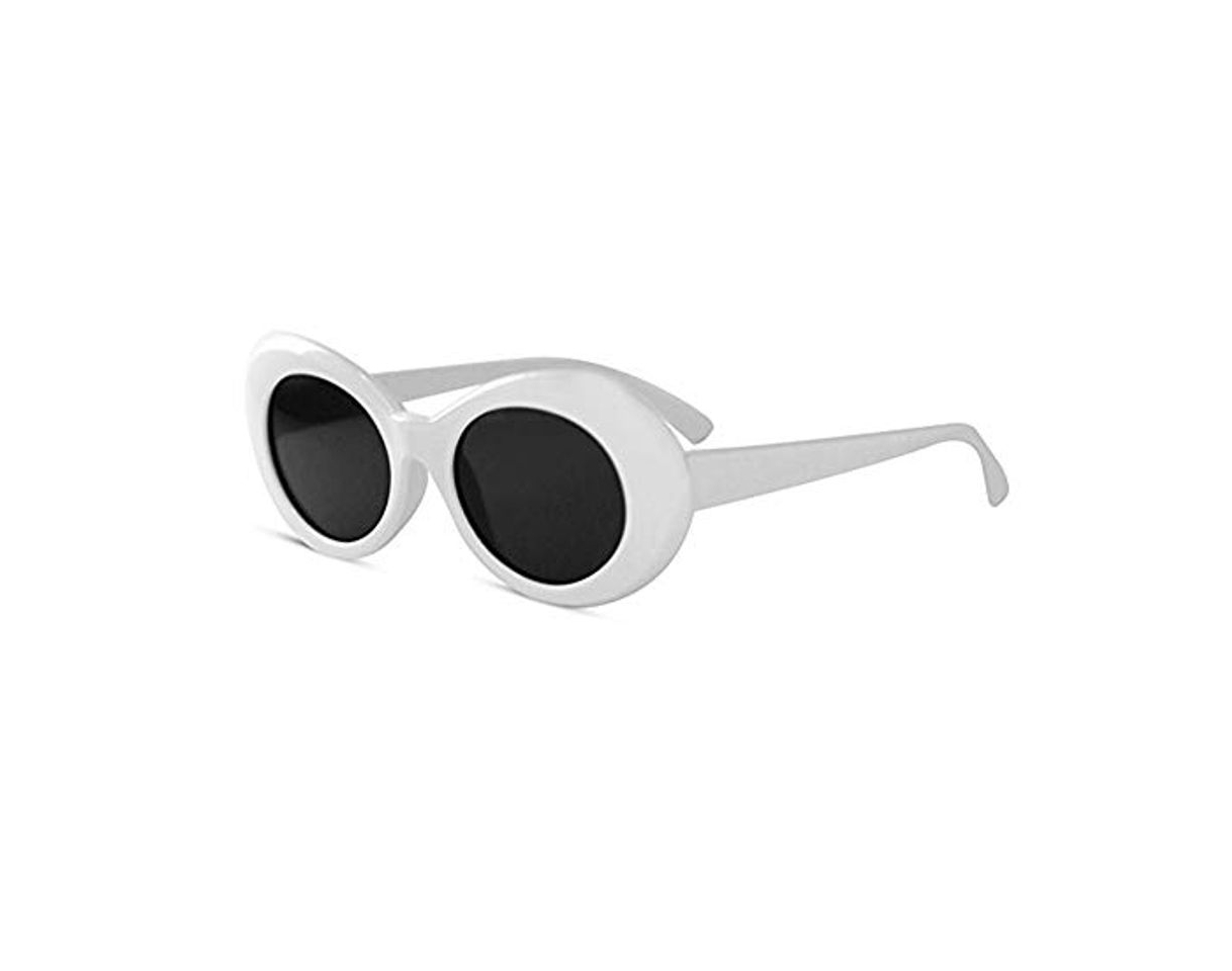 Fashion KGM Accessories Cool Nirvana Kurt Cobain estilo clout gafas de sol Blanco