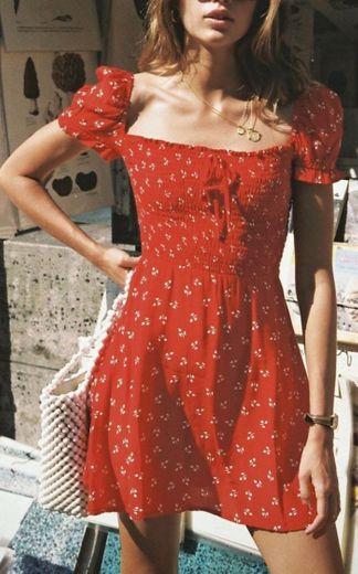 Cherry print summer dress