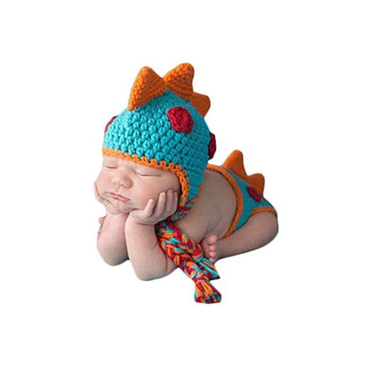 TOOGOO Accesorios de fotografia foto de punto de ganchillo bebeTraje de panal sombrero de bebe hecho a mano