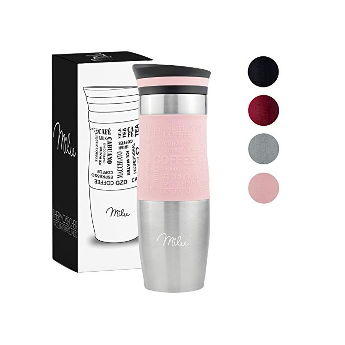 Product Milu - Taza de café, termo de 450 ml, 100 % a