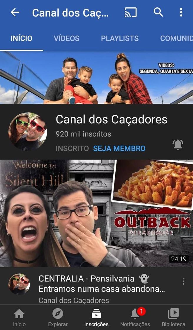 Moda Canal dos Caçadores-Youtube