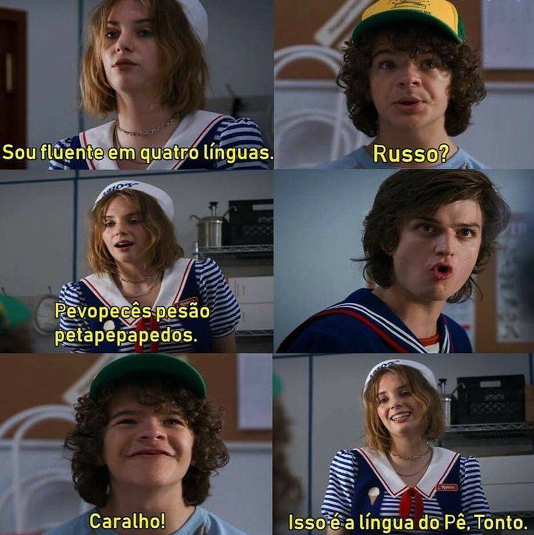 Moda A cara do Dustin me definiu nessa cena kkkkkjk