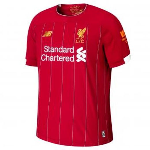 New Balance Liverpool FC Home SS Jersey No EPL Patch Camiseta Crew