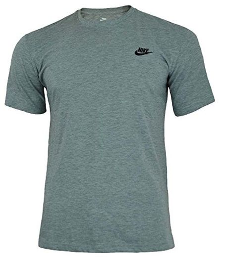 Nike Core Tee Hombre Camiseta Algodón T-Shirt Deportiva Fitness Gris, Tamaño