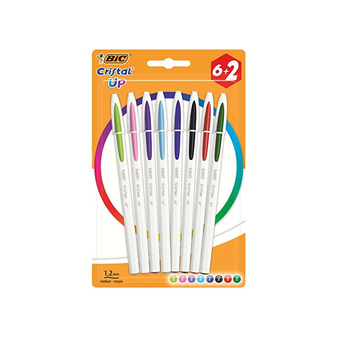 Product Bolígrafo Bic Cristal Up blíster 6 colores 2 gratis