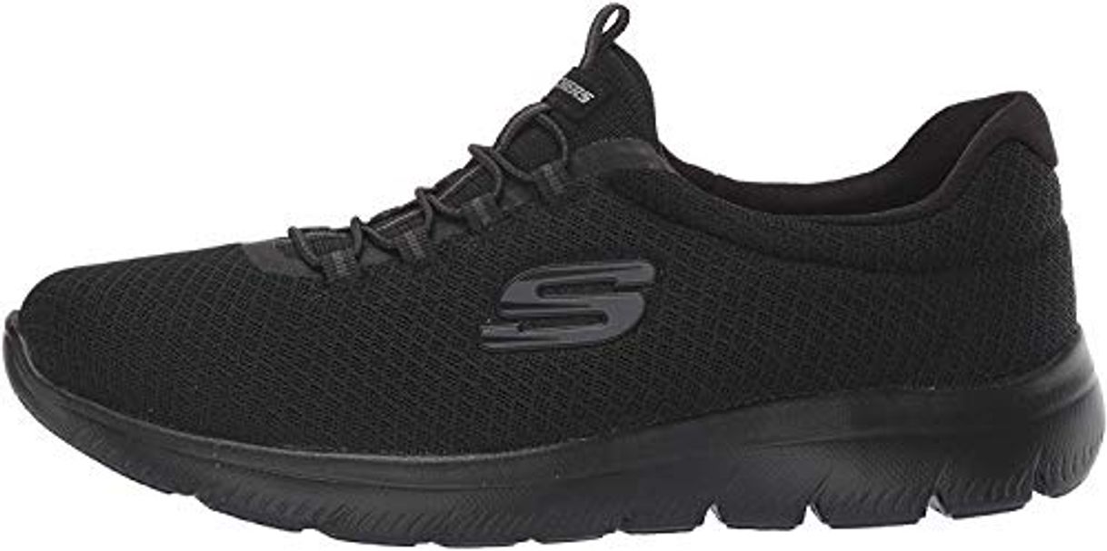 Moda Skechers Women 12980 Low-Top Trainers, Black