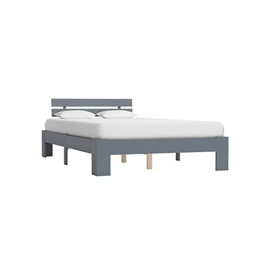 Product Tidyard Estructura de Cama de Madera Maciza de Pino Elegante Gris 120x200