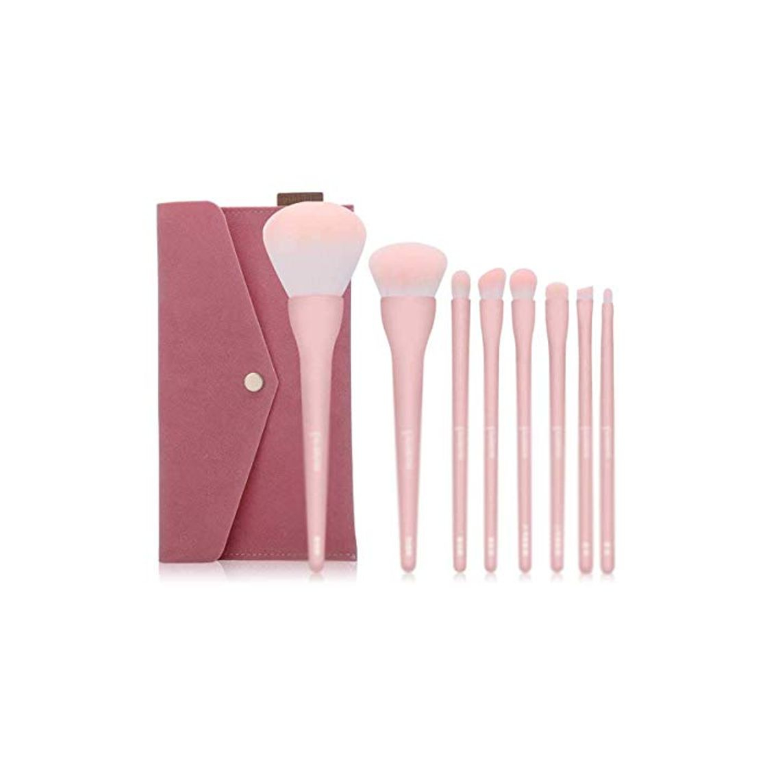 Social Juego de Pinceles de Maquillaje Set De 8 Brochas para Maquillaje Set