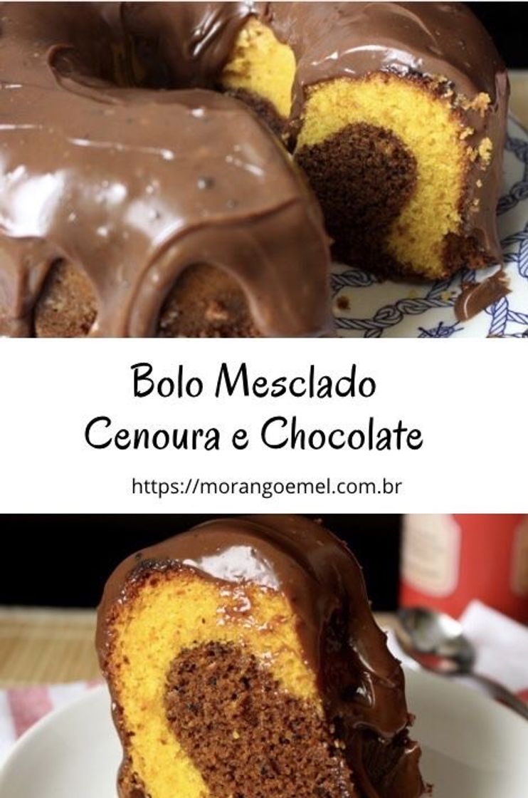 Fashion Bolo mesclado cenoura e chocolate 