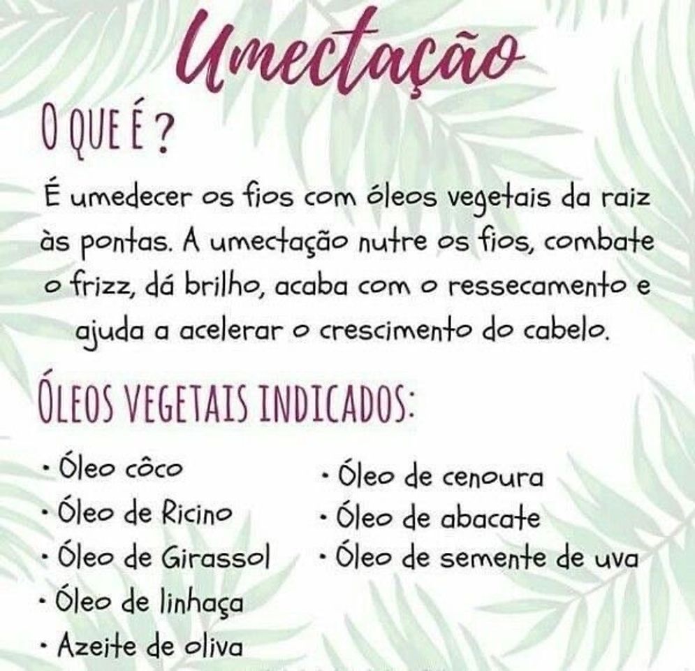 Fashion Óleos indicacados pra umectação 