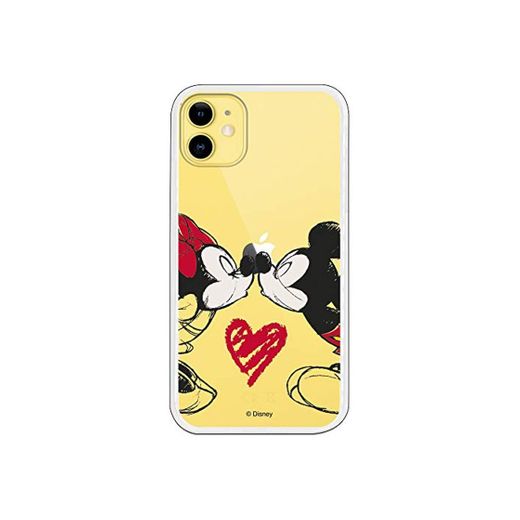 Funda para iPhone 11 Oficial de Clásicos Disney Mickey y Minnie Beso