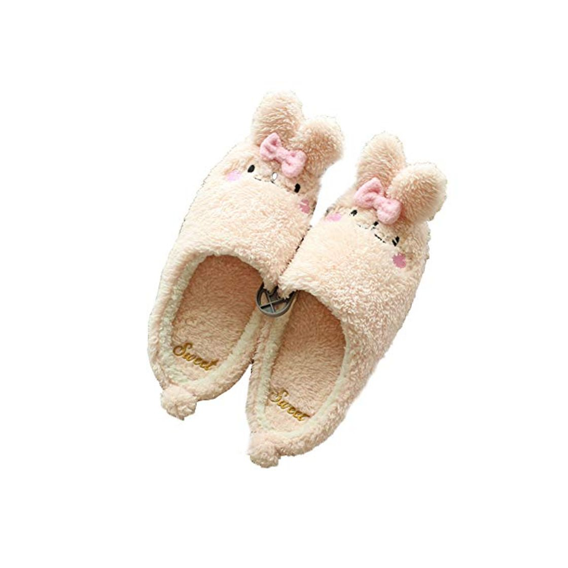 Social TREESTAR Pantuflas de Felpa hogar, moño de Dibujos Animados para el hogar